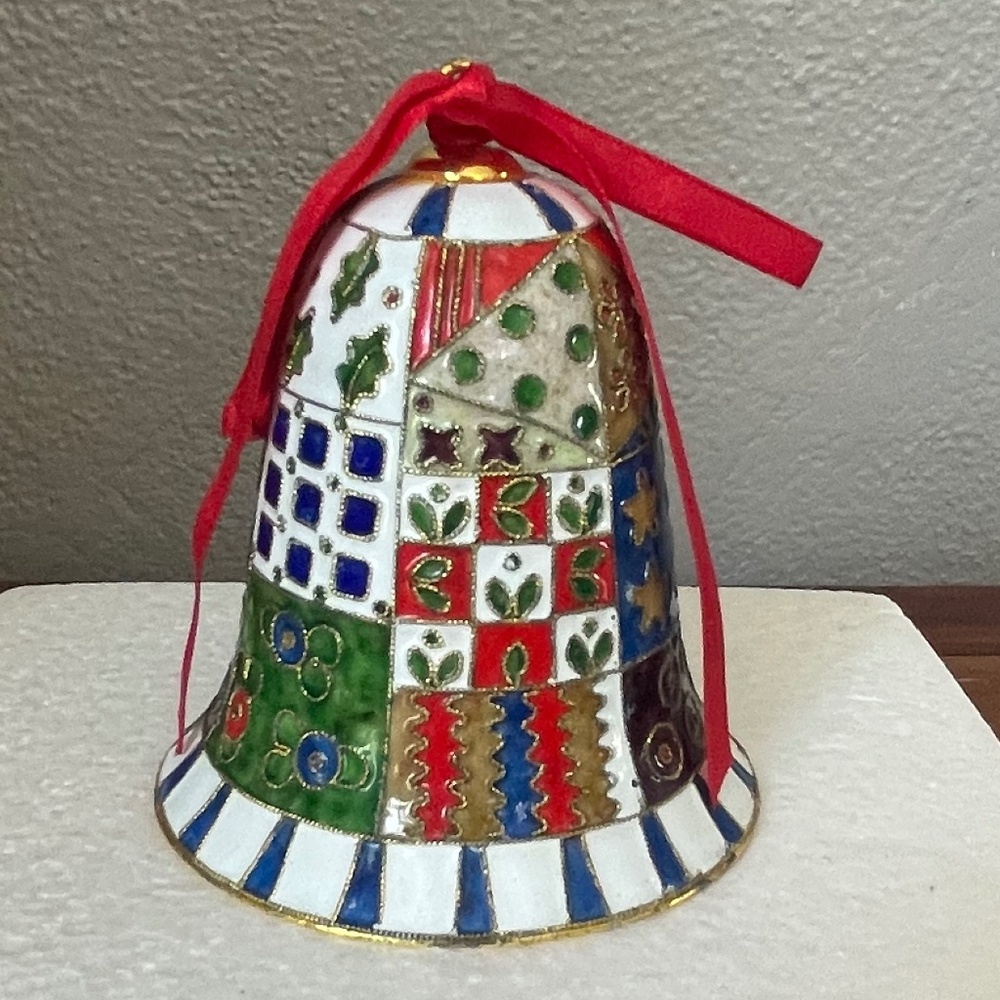 Ceramic Christmas Bell Ornament